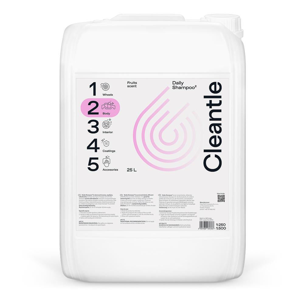 Cleantle Daily shampoo - automobilio šampūnas - mašinos plovimui - kaip plauti mašina - kuo plauti mašina namuose - savitarnos plovyklos